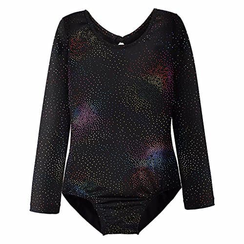 HOZIY Black Leotards for Girls 4t 5t 4-5 Long Sleeve Dance Ballet Gymnastics