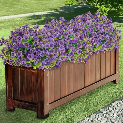 16PCS Artificial Flowers for Outdoor, UV Resistant Hanging Faux Flower