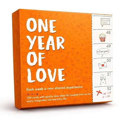 C + C FÜR PAARE One Year of Love Couple Game - Unique Couples Gift for Wedding Anniversary, as Stocking Stuffer, for Valentine's Day or Just Because - 52 Card Relationship Ritual