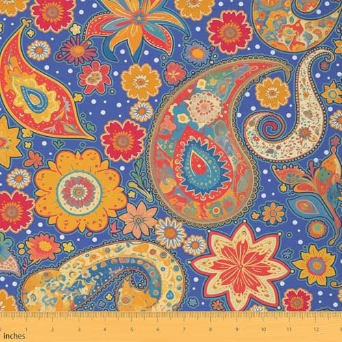 Feelyou Paisley Fabric by The Yard Kids for Boys Girls Teens 3 Yard Luxury