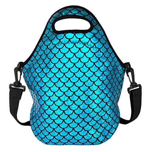 YOUDA Insulated Lunch Bag Neoprene Shoulder Lunch Tote Boxes Bags for Women Men Work Office Outdoor Picnic Travel (Blue)