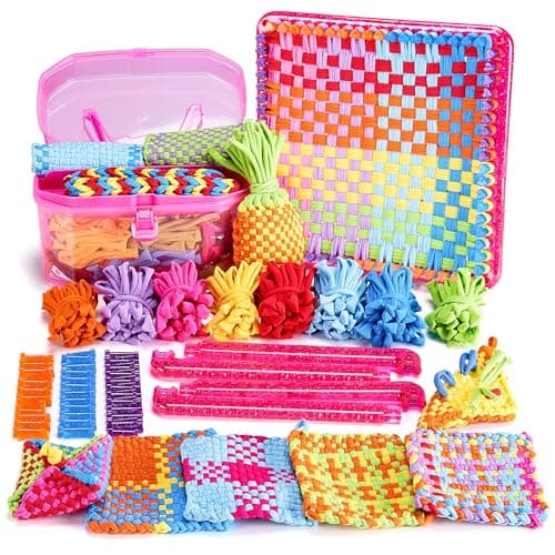daheypong 7-Inch Weaving Loom Craft Kit for Girls Ages 6–12, Gift Box Set