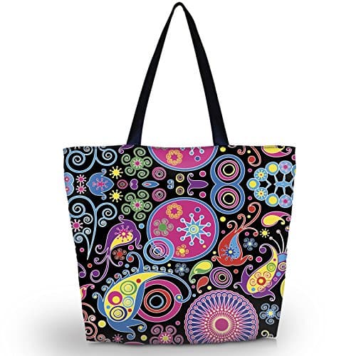 newplenty Beach Tote Bags Travel Totes Bag Shopping Zippered Tote for Women Foldable Waterproof Overnight Handbag