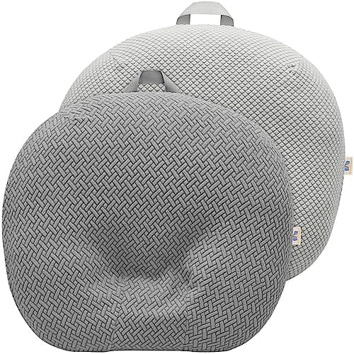 Strechy Newborn Lounger Cover, Removable and Ultra Soft Sung Fitted Baby Lounger Slipcover by BlueSnail (2 Pack, Gray+Light Gray)