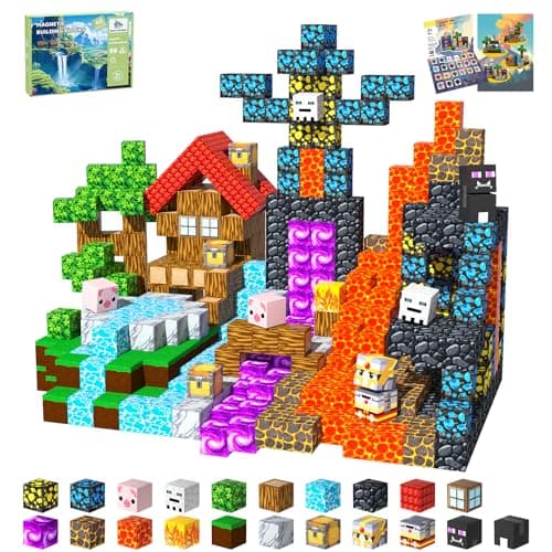 SSAWER Magnetic Blocks, 48PCS Travel Toys Building Cubes, Gifts for Kids