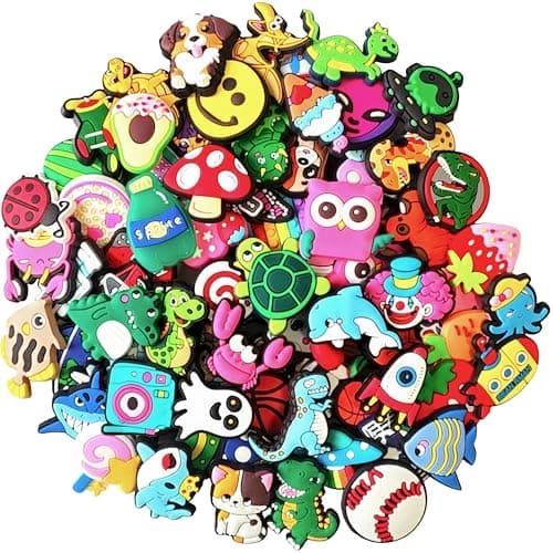 Kieralvy 30 Pcs Shoe Charms for Boys, Girls: All-Different Decoration Pins Pack for Clogs & Shoes | Mystery Bulk Accessories Gift Box for Kids, Teens & Adults (30 PCS)