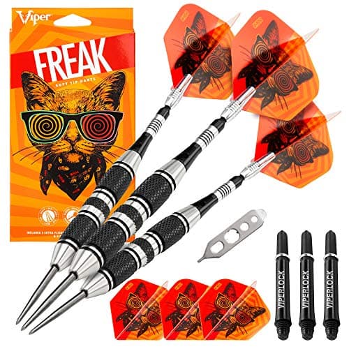Viper by GLD Products The Freak Steel Tip Darts, Grooved Barrel, 22 Grams, Multicolor (22-1703-22)