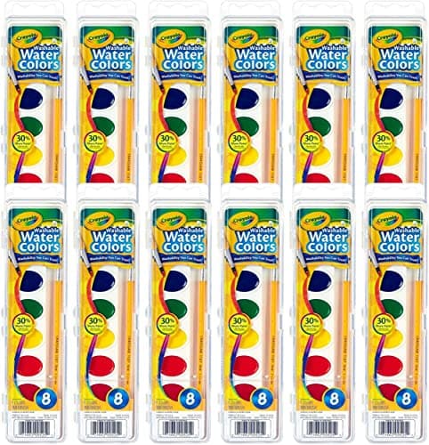 Crayola Washable Watercolor Paint Sets, Bulk Art Supplies for Teacher 12ct