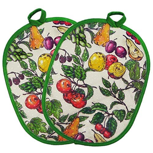 Pot Holders with Transparent Clear Silicone Shell and Nice Friut Flower