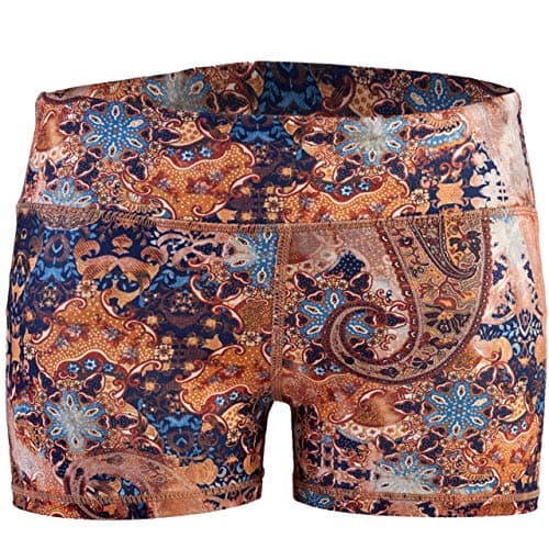Women's 3" Stretch Booty shorts - Fitness, WOD, Yoga, Running, (L, Henna)