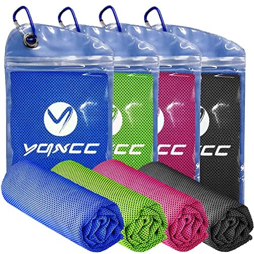 YQXCC 4 Pack Cooling Towels (47"x12"), Ice Cool Towels for Neck & Face