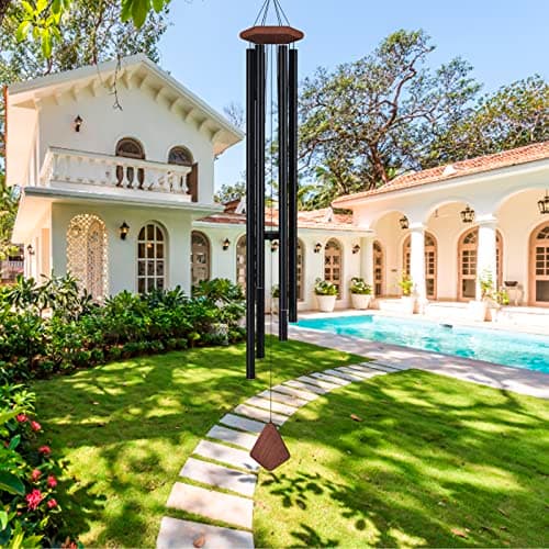 60" Extra Large Wind Chimes for Outside Deep Tone, Sympathy Memorial Gifts for Loss of Loved One,Big Hexagonal Tuned Wooden Wind Chime Outdoor Clearance for Garden,Yard,Patio and Lawn