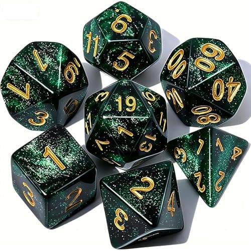 CiaraQ 7pcs Polyhedral Dice Set for Dungeon and Dragons MTG Table Games
