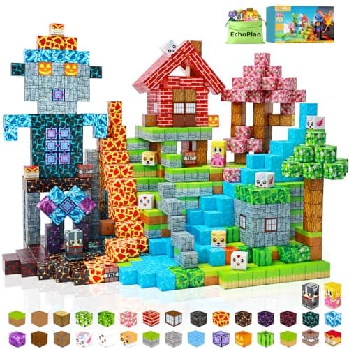 EchoPlan 150PCS Magnetic Blocks, Magnetic Building Blocks for Boys Girls