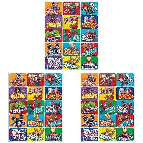 Eureka Marvel Super Hero Adventure Stickers - Success (Pack of 3)