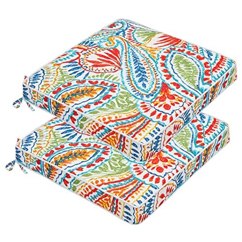 JMGBird Patio Seat Cushions Outdoor Chair Cushion with Ties