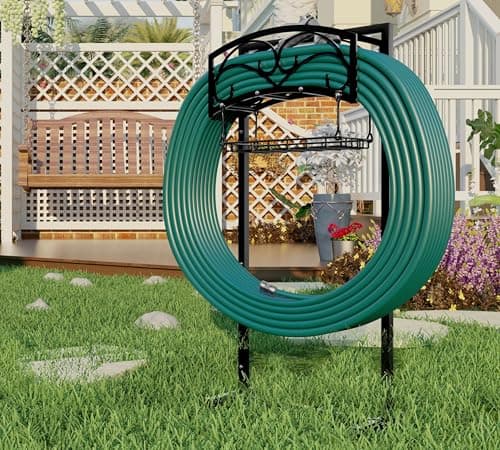 Fire Beauty Alloy Steel Freestanding Garden Hose Holder for Yard Lawn