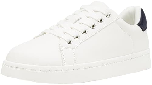 Vepose Women's Walking Sneakers, White Dressy Tennis Shoes with Arch Support, Lace up Casual Low Top Fashion Travel Shoes, 2026, Size 7.5M US, (CJY8003 White Black 07.5)