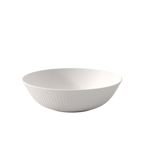 Villeroy & Boch Manufacture Collier Blanc, Elegant Bowl for Fruit and Decoration, Premium Porcelain, Hand Wash, White