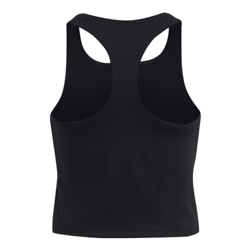 Under Armour Girls Motion Crop Tank Top, (001) Black / / Jet Gray, Small