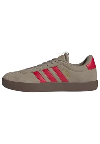 adidas Men's VL Court 3.0, Blanch Cargo/Pure Ruby/Gold Metallic, 5