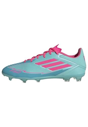 Adidas Unisex-Adult F50 League Messi Firm Ground/Multi Ground, Flash Aqua/Lucid Pink/Lucid Cyan, 12