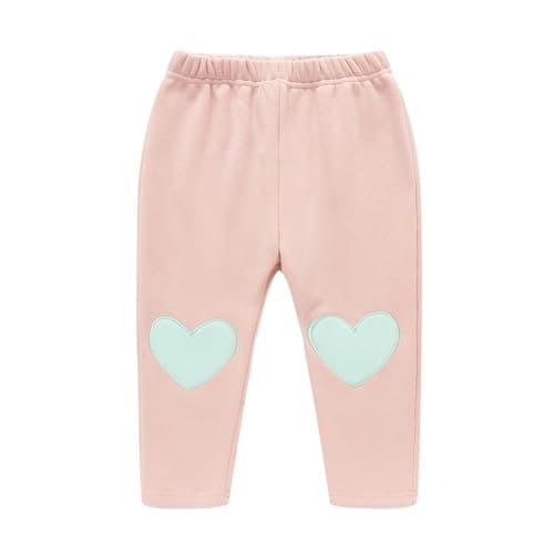 Mud Kingdom Little Boys Sweatpants Fleece Lined Kids Basic Active Pants Pink Love Size 6-7
