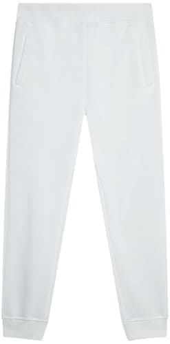 Southpole Boys' Big Active Basic Jogger Fleece Pants, White, Large / 14-16