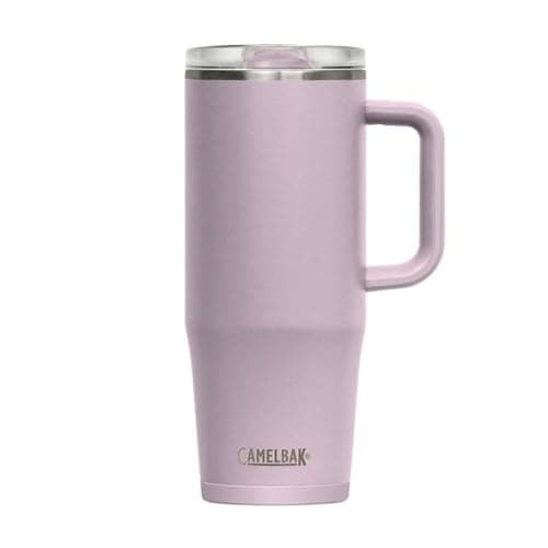 CamelBak Thrive Leak-Proof 32 oz Mug, Insulated Stainless Steel - For travel, coffee, tea, hot beverages - Spill Proof Cup-holder Compatible, Purple Sky
