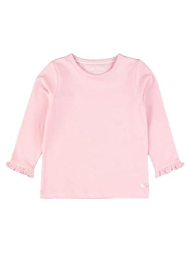 RuffleButts Pink Knit Long Sleeve Ruffle Layering Tee - 5