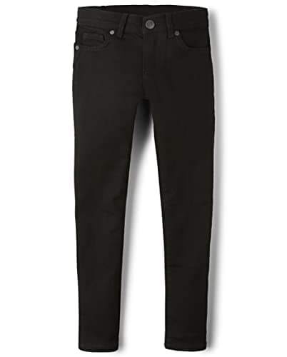 The Children's Place Girls Super Skinny Jeans,Black Wash Single,16