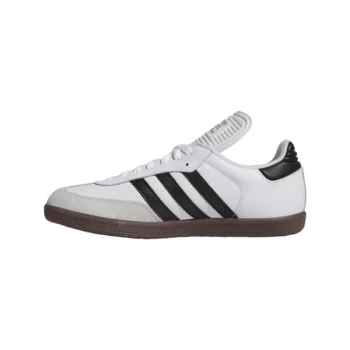 adidas Men's Samba Classic Soccer Shoe, white/black/white, 12.5 M US