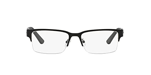 Armani Exchange A|X Mens AX1014 Rectangular Prescription Eyewear Frames, Black/Demo Lens, 53 mm