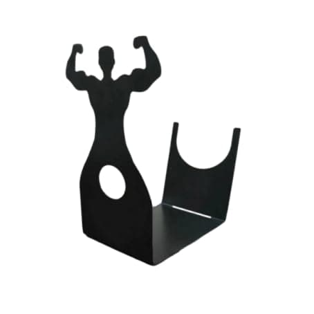 Vyrecronix Handsome Men's Wine Bottle Holder, Single Bottle Tabletop Display Rack, Stylish Black Metal Wine Bottle Storage Rack, Suitable for Home Bars and Kitchens, and Also Makes a Great Gift.