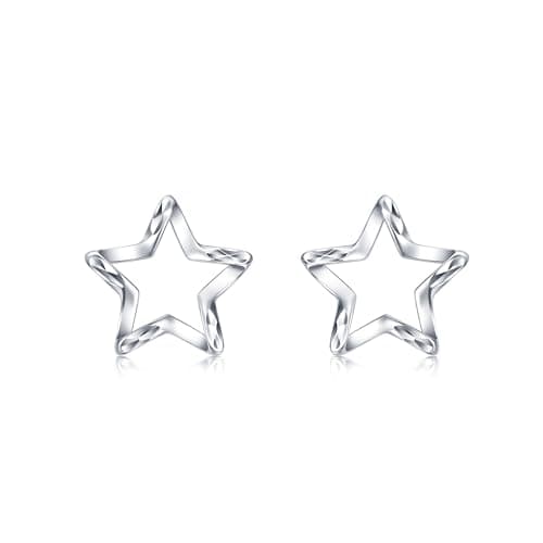 CHOW SANG SANG 950 Platinum Star Earrings for Women 91931E