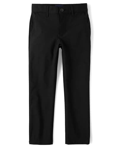 The Children's Place,Boys,Uniform Quick Dry Chino Pants,Black,16
