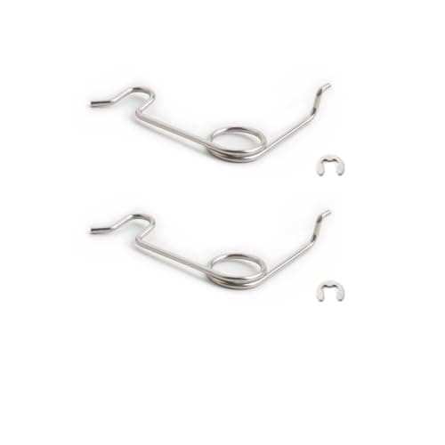 2 Pack Fuel Door Spring Repair Kit Compatible with Toyota Tundra 2007-2020 Stainless Steel Fuel Filler Door Spring with E-Clip, Replacement for 77305-0C050 77305-0C060