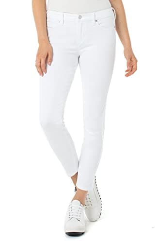 Liverpool™ Los Angeles Abby Ankle Skinny Jeans for Women – Dual FX® Technology – Ankle-Length – Five Pocket Bright White 6 28