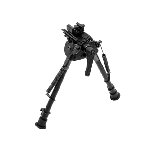 TRUGLO Tac Pod All-Metal Adjustable Lightweight Versatile Durable Portable Rifle Bipod for Bench or Prone Shooting - Pivoting Base, 9-13 in. Leg Length