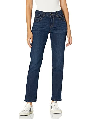 Democracy Women's Petite Ab Solution Straight Leg Jean