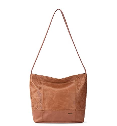 The Sak womens De Young Leather Hobo, Tobacco Floral Embossed, One Size US