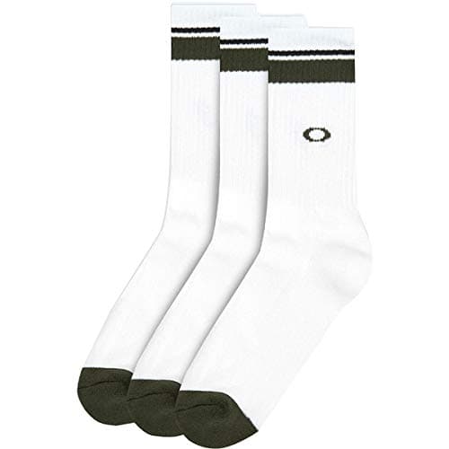 Oakley mens (3 Pcs) ESSENTIAL SOCKS 3 PCS , White, Large US