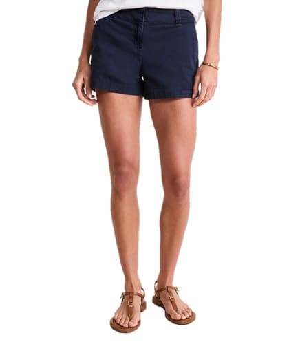 vineyard vines Women's 3 1/2 Inch Herringbone Every Day Shorts, Nautical Navy, 4