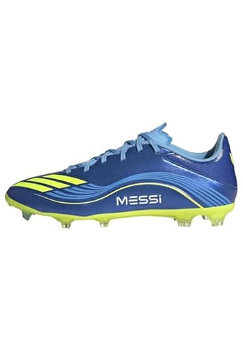 adidas Unisex-Adult F50 Messi League Firm Ground/Multi Ground, Team Royal Blue/Solar Yellow/Semi Blue Burst, 12