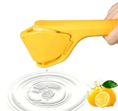 Lemon Squeezer, Effortless Manual Flat Lime Juicer Squeezer, Fold-Flat Citrus Juicer, Hand Citrus Press, Sturdy Flat Manual Lemon Juicer, Suits Lime & Lemon (Yellow)