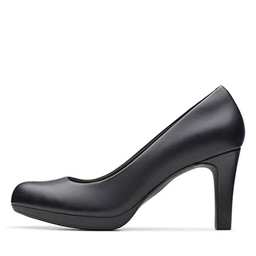 Clarks Women's Adriel Viola Dress Pump, Black Leather, 10 M US
