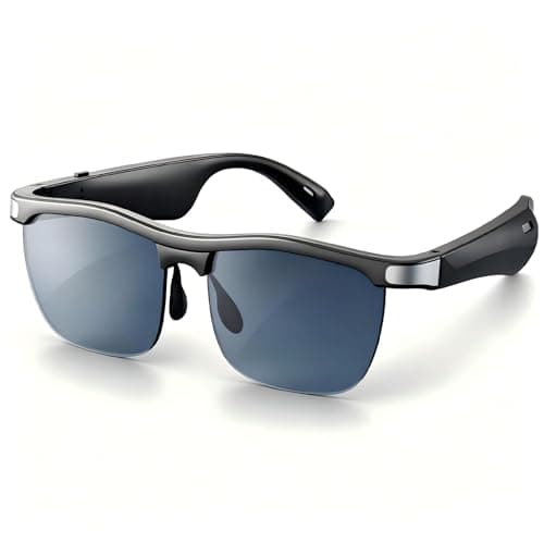 ftocase Bluetooth Sunglasses, Open-Ear Audio Glasses | UV400 Polarized Lenses, Bluetooth 5.3, 8H Playtime | Adjustable Nose Pads, Hands-Free Call for Sports Driving Cycling | Men & Women