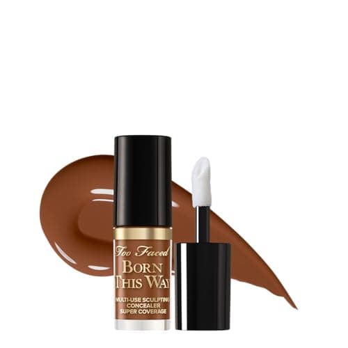 Too Faced Born This Way Super Coverage Multi-Use Concealer | Full-Coverage Hydrating Concealer for Dark Circles & Blemishes with Natural Finish | Hyaluronic Acid & Coconut Water, Chai, 0.06 Fl Oz