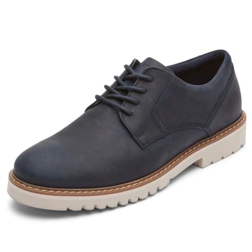 Rockport Men's Maverick Plain Toe Oxford, New Dress Blues, 9 M