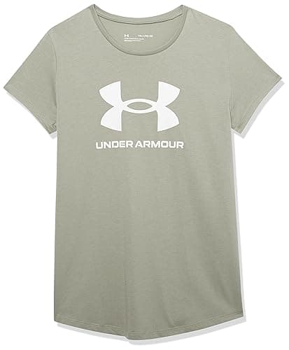Under Armour Girls' Live Sportstyle Graphic Short-Sleeve T-Shirt, (504) Grove Green / / White, X-Small